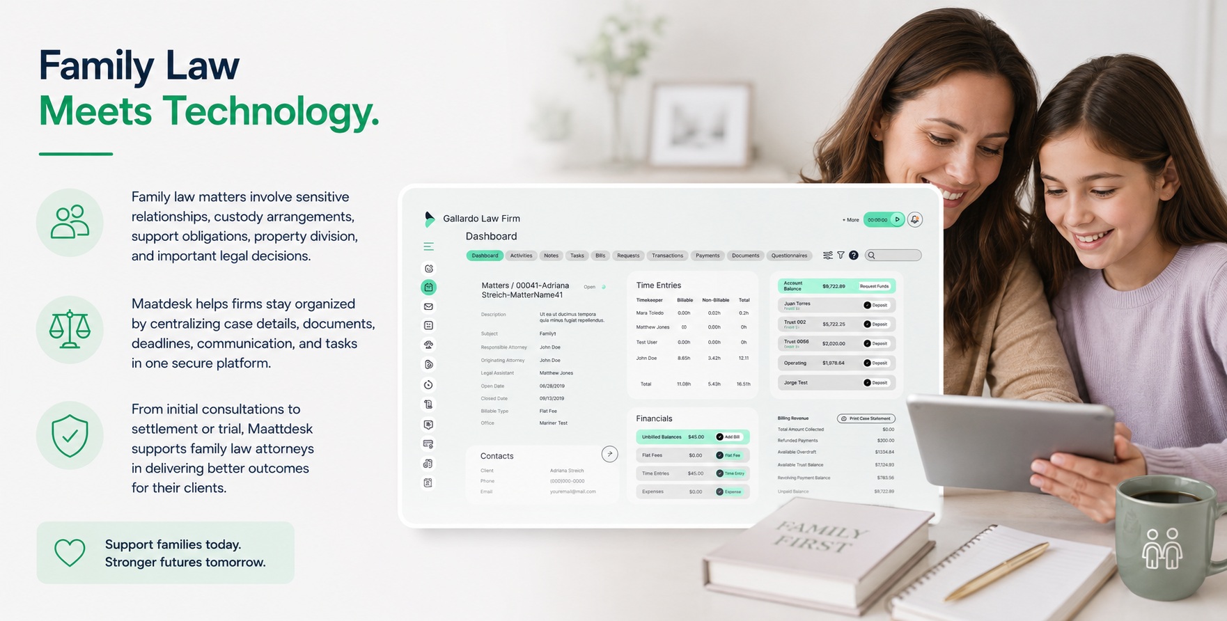 Family and divorce law software